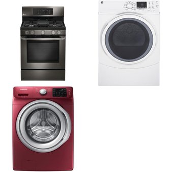 Lowes – 3 Pcs – Appliances – Laundry, Ovens / Ranges – New (Scratch & Dent) – Samsung, GE, LG Electronics