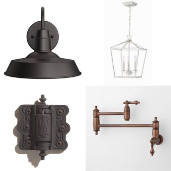 Flash Sale! Pallet – 71 Pcs – Unsorted, Hardware, Kitchen & Bath Fixtures, Lighting & Light Fixtures – Open Box Like New – Signature Hardware