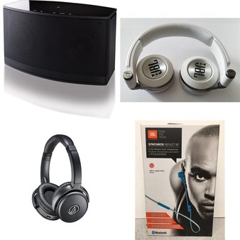 25 Pcs – Headphones & Portable Speakers – Refurbished (GRADE A, GRADE B) – JBL, Anker, iHOME, Audio Technica