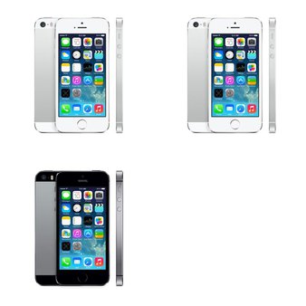 8 Pcs – Apple iPhone 5S – Refurbished (GRADE B – Unlocked) – Models: ME372LL/A, ME341LL/A, ME342LL/A – Smartphones