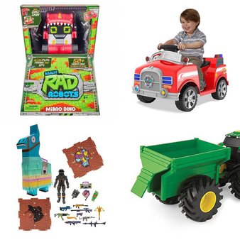 Pallet – 44 Pcs – Vehicles, Action Figures, Dolls – Customer Returns – Huffy, John Deere, Really RAD Robots MiBro, FORTNITE