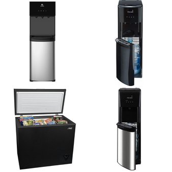 CLEARANCE! Pallet – 6 Pcs – Bar Refrigerators & Water Coolers, Freezers – Customer Returns – Primo Water, Arctic King, Avalon, Primo