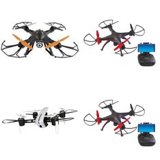 Pallet - 52 Pcs - Drones & Quadcopters Vehicles - Damaged / Missing Parts / Tested NOT WORKING - Protocol, Vivitar