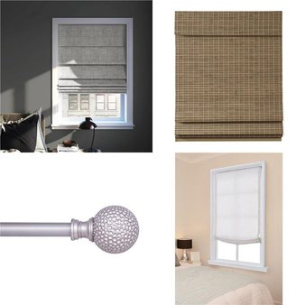 Flash Sale! Pallet – 57 Pcs – Decor, Curtains & Window Coverings – Mixed Conditions – Private Label Home Goods, Kenney, Home Basics, Eclipse