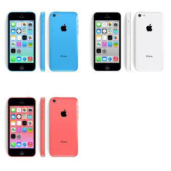 5 Pcs – Apple iPhone 5C – Refurbished (GRADE A – Unlocked) – Models: ME597LL/A, ME509LL/A, MGF02LL/A