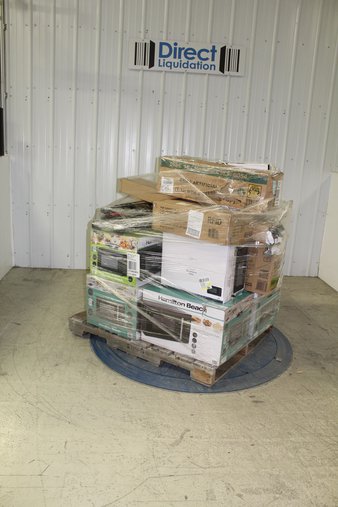 1 Pallets – 17 Pcs – New Microwaves, Curtains & Window Coverings, Cycling & Bicycles – New and New Damaged Box – Walmart