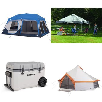 Pallet – 13 Pcs – Camping & Hiking, Hunting – Customer Returns – Ozark Trail, Wildgame Innovations – BA Products, Ameristep, Igloo