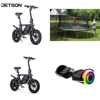 Pallet – 7 Pcs – Cycling & Bicycles, Powered, Vehicles, Trains & RC, Trampolines – Customer Returns – Jetson, New Bright, JumpKing, Razor