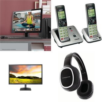 Pallet – 77 Pcs – Monitors, Cordless / Corded Phones, Security & Surveillance, Keyboards & Mice – Customer Returns – VTECH, HP, Logitech, Onn
