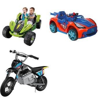 Pallet – 3 Pcs – Vehicles – Customer Returns – Spider-Man, Razor, Fisher-Price