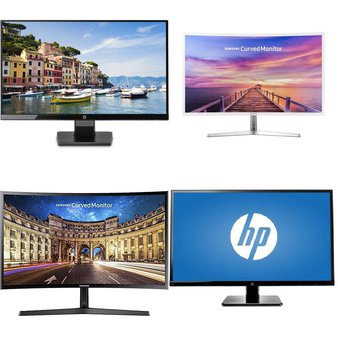 32 Pcs – Computer Monitors – Customer Returns – HP, Samsung, V7, VIEWSONIC