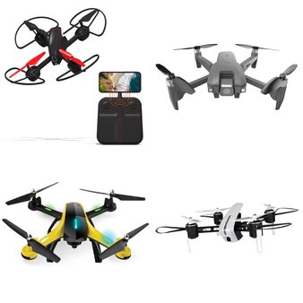 Pallet – 116 Pcs – Drones & Quadcopters Vehicles – Damaged / Missing Parts / Tested NOT WORKING – Vivitar, SHARPER IMAGE, Protocol, Sky Rider