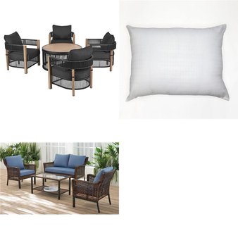 Pallet – 5 Pcs – Pillows – Open Box Customer Returns – Mainstays, Better Homes & Gardens, HomeTrends