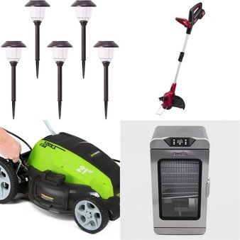 CLEARANCE! 1 Pallet – 15 Pcs – Patio & Outdoor Lighting / Decor, Mowers, Trimmers & Edgers, Grills & Outdoor Cooking – Customer Returns – Member’s Mark, Hyper Tough, GreenWorks, Char-Broil