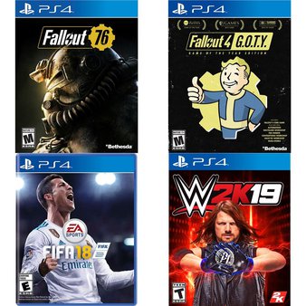 150 Pcs – Sony Video Games – New, Used, Like New – Fallout 76(PS4), FIFA 18 Standard Edition (PlayStation 4), Fallout 4 G.O.T.Y Edition, WWE 2K19 (PlayStation 4)