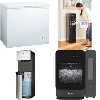 6 Pallets – 55 Pcs – Bar Refrigerators & Water Coolers, Freezers, Refrigerators, Ice Makers – Customer Returns – Primo, HISENSE, Primo Water, Galanz