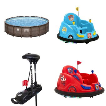 Flash Sale! 2 Pallets – 20 Pcs – Vehicles, Dolls, Pools & Water Fun, Boats & Water Sports – Overstock – Flybar, Barbie, Bluescape