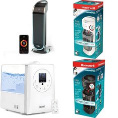 CLEARANCE! Pallet - 40 Pcs - Humidifiers / De-Humidifiers, Heaters - Customer Returns - Honeywell, LEVOIT, atomi smart