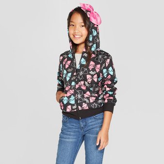 100 Pcs – Nickelodeon JoJo Siwa Girls’ Fleece Costume Sweatshirt – Black XS – New – Retail Ready