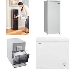 Pallet – 6 Pcs – Freezers, Ice Makers, Bar Refrigerators & Water Coolers – Customer Returns – HISENSE, Curtis International, Thomson, Primo