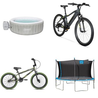 Flash Sale! 2 Pallets – 16 Pcs – Cycling & Bicycles, Hot Tubs & Saunas, Office, Outdoor Play – Overstock – Coleman, Kent, Bounce Pro, Holiday Time
