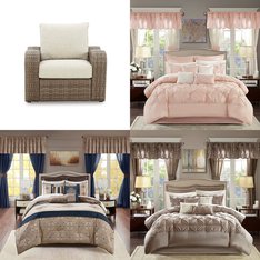 6 Pallets - 281 Pcs - Rugs & Mats, Curtains & Window Coverings, Bedding Sets, Blankets, Throws & Quilts - Mixed Conditions - Unmanifested Home, Window, and Rugs, Unmanifested Bedding, Madison Park, Regal Home Collections, Inc.