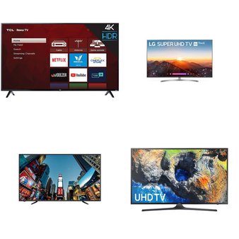 10 Pcs – LED/LCD TVs (58″ – 65″) – Refurbished (GRADE A, GRADE B) – Samsung, RCA, TCL, SHARP