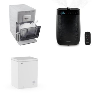 Pallet – 7 Pcs – Humidifiers / De-Humidifiers, Freezers, Ice Makers – Customer Returns – HoMedics, HISENSE, Curtis International