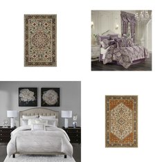 6 Pallets - 354 Pcs - Rugs & Mats, Bedding Sets, Curtains & Window Coverings, Decor - Mixed Conditions - Unmanifested Home, Window, and Rugs, Madison Park, Unmanifested Kitchen and Fixtures, Safavieh