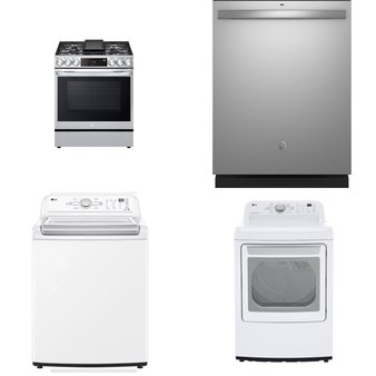 4 Pcs – Laundry – Open Box Like New, Like New – LG, LG ELECTRONICS APPLIANCE, GE