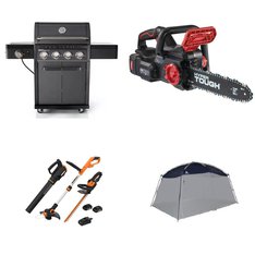 CLEARANCE! Pallet - 9 Pcs - Patio & Outdoor Lighting / Decor, Trimmers & Edgers, Grills & Outdoor Cooking, Hedge Clippers & Chainsaws - Customer Returns - Mm, Worx, Hyper Tough, Ozark Trail