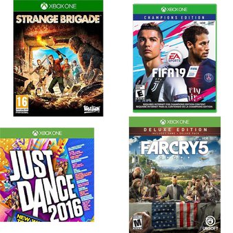 107 Pcs – Microsoft Video Games – Used, New, Open Box Like New, New Damaged Box, Like New – Strange Brigade Launch Edition, Xbox One Just Dance 2016 Game, FIFA 19: Champions Edition (XB1), Just Dance 2017 (XB1)