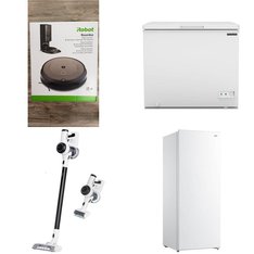 CLEARANCE! 3 Pallets - 45 Pcs - Vacuums, Bar Refrigerators & Water Coolers, Freezers, Refrigerators - Customer Returns - Tineco, Hart, Hoover, Primo Water
