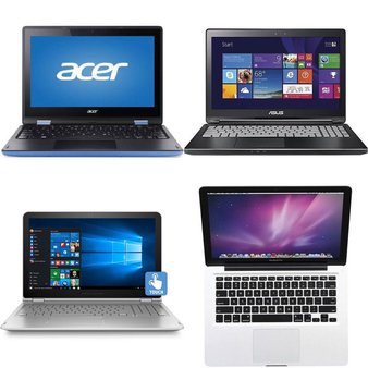 20 Pcs – Laptop Computers – Refurbished (GRADE C – No Battery) – ACER, HP, Asus, Samsung