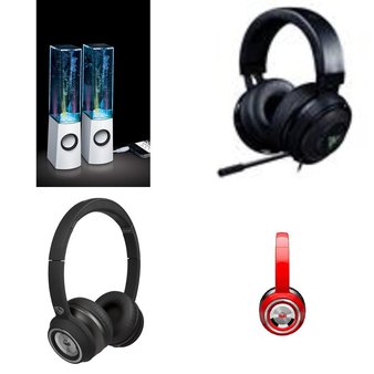 CLEARANCE! 106 Pcs – Headphones & Portable Speakers – Customer Returns – Merkury Innovations, Monster, Sony, VISUAL LAND