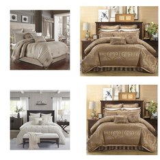 6 Pallets – 310 Pcs – Bedding Sets, Curtains & Window Coverings, Rugs & Mats, Blankets, Throws & Quilts – Mixed Conditions – Chic Home, Madison Park, Unmanifested Home, Window, and Rugs, Asstd National Brand