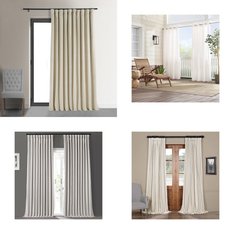 CLEARANCE! Pallet – 328 Pcs – Curtains & Window Coverings – Mixed Conditions – Eclipse, Sun Zero, Fieldcrest, Exclusive Fabrics & Furnishing