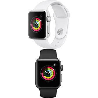 5 Pcs – Apple Watch – Series 3 – 38MM – Refurbished (GRADE A) – Models: MTEY2LL/A, MTF02LL/A