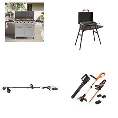 Pallet - 14 Pcs - Trimmers & Edgers, Grills & Outdoor Cooking, Leaf Blowers & Vaccums, Mowers - Customer Returns - Hyper Tough, Hart, Worx, TTI