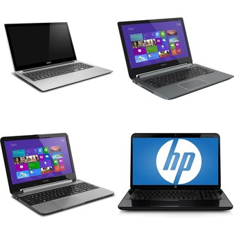 21 Pcs – Laptop Computers – Refurbished (GRADE B – No Battery) – Toshiba, HP, ACER, DELL