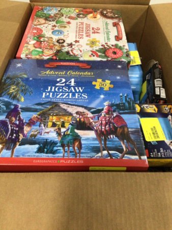 1 Parcel Box – 17 Pcs – Boardgames, Puzzles & Building Blocks – NEW/SEALED Products – Walmart
