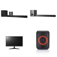 Pallet - 41 Pcs - Speakers, Portable Speakers, Monitors - Damaged / Missing Parts / Tested NOT WORKING - Onn, onn., LG, TCL