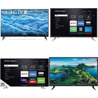 4 Pcs – LED/LCD TVs – Refurbished (GRADE C) – HITACHI, VIZIO, LG