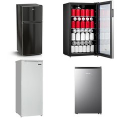 Pallet – 6 Pcs – Refrigerators, Bar Refrigerators & Water Coolers, Freezers – Customer Returns – Igloo, HISENSE, Arctic King, TCL