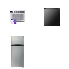 Pallet - 7 Pcs - Freezers, Air Conditioners, Refrigerators - Customer Returns - HISENSE, WhizMax, Frigidaire