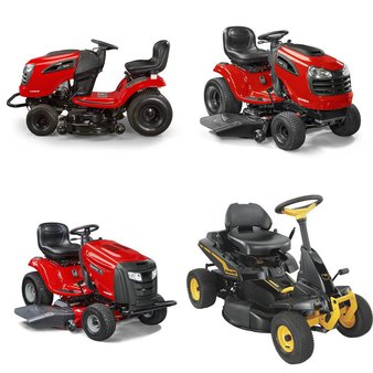 CLEARANCE! 4 Pcs – Riding Lawn Mowers – Tested NOT WORKING – Snapper, Poulan Pro