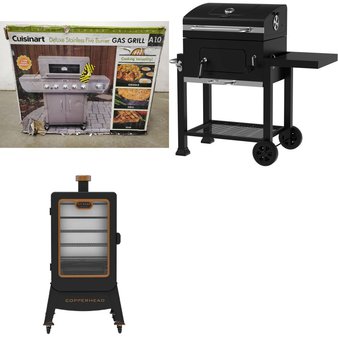 Pallet – 3 Pcs – Grills & Outdoor Cooking – Customer Returns – Expert Grill, Cuisinart, Dansons