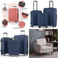 Pallet – 11 Pcs – Luggage, Unsorted, Living Room, Bathroom – Customer Returns – Sunbee, Furinno, Homfa, INSE