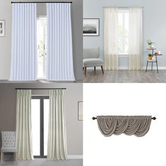 Pallet - 302 Pcs - Earrings, Curtains & Window Coverings - Mixed Conditions - Private Label Home Goods, Eclipse, Half Price Drapes, Sweet Home Collection