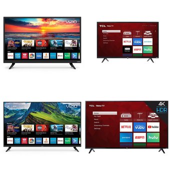 12 Pcs – LED/LCD TVs – Refurbished (GRADE A, GRADE B) – VIZIO, TCL, Onn, LG